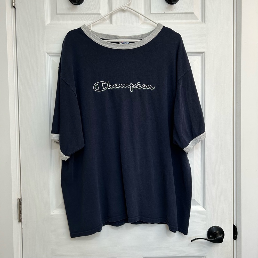Champion Navy and Gray Athletic Shirt
